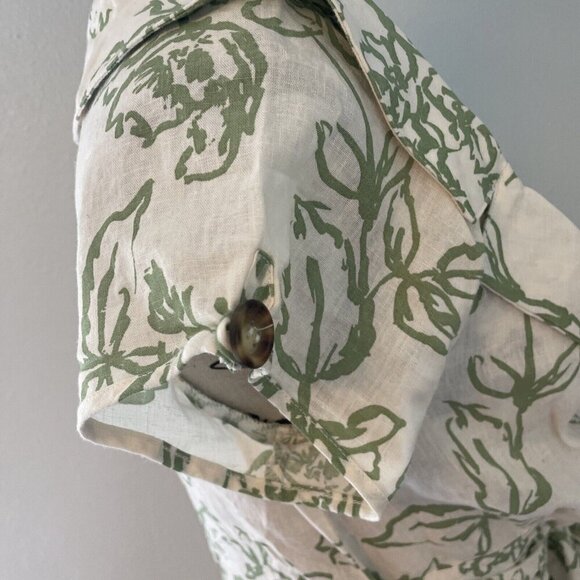 Free People Thing Called Love Ivory Green Mini Dress - Size 2 (V6) - Picture 7 of 14